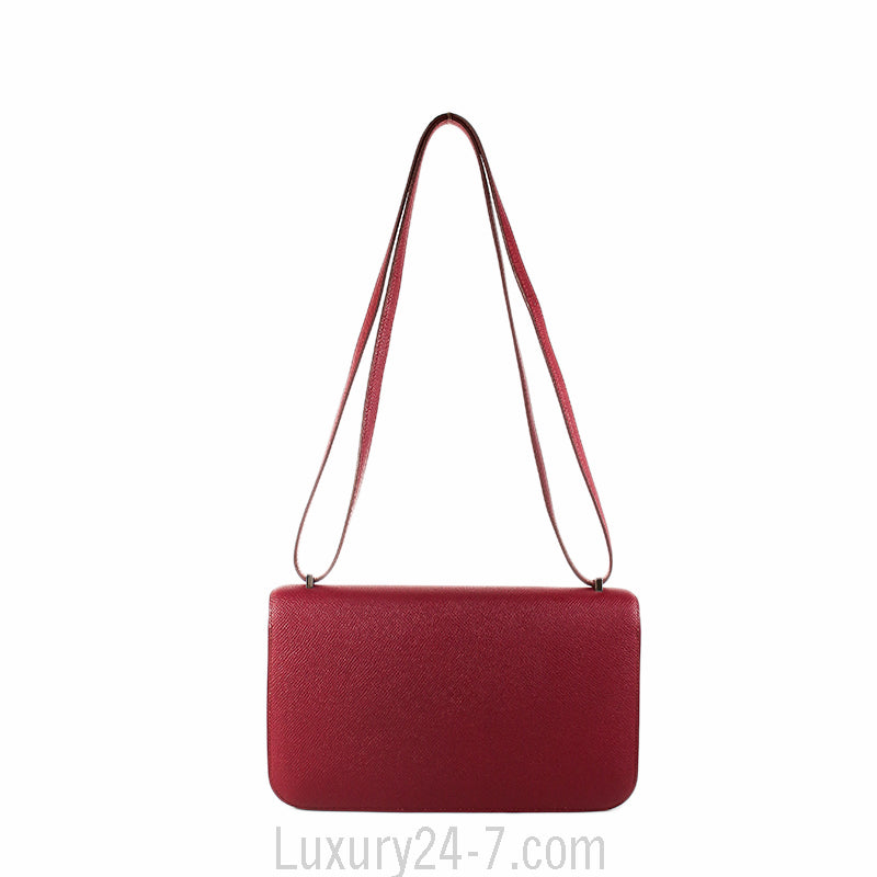 Hermes Epsom Rouge H 25cm Constance Elan Bag