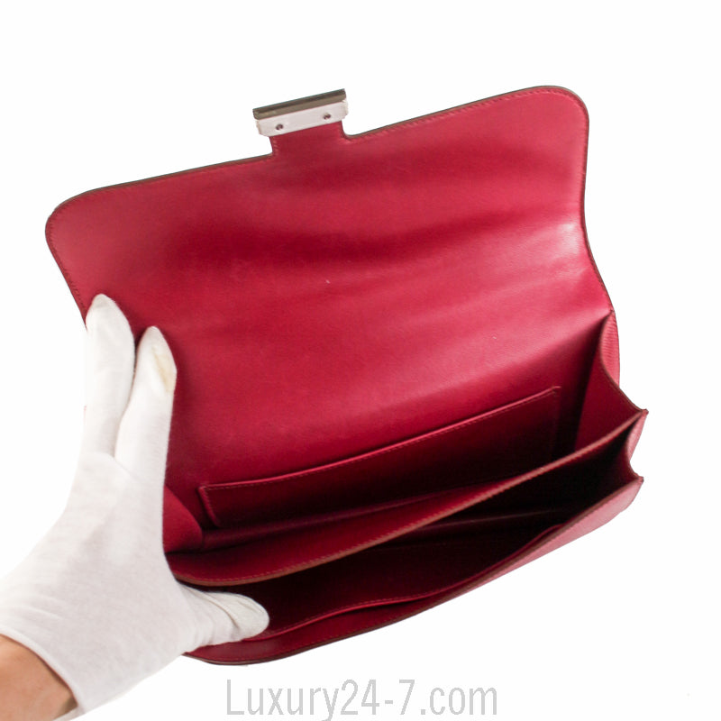 Hermes Epsom Rouge H 25cm Constance Elan Bag