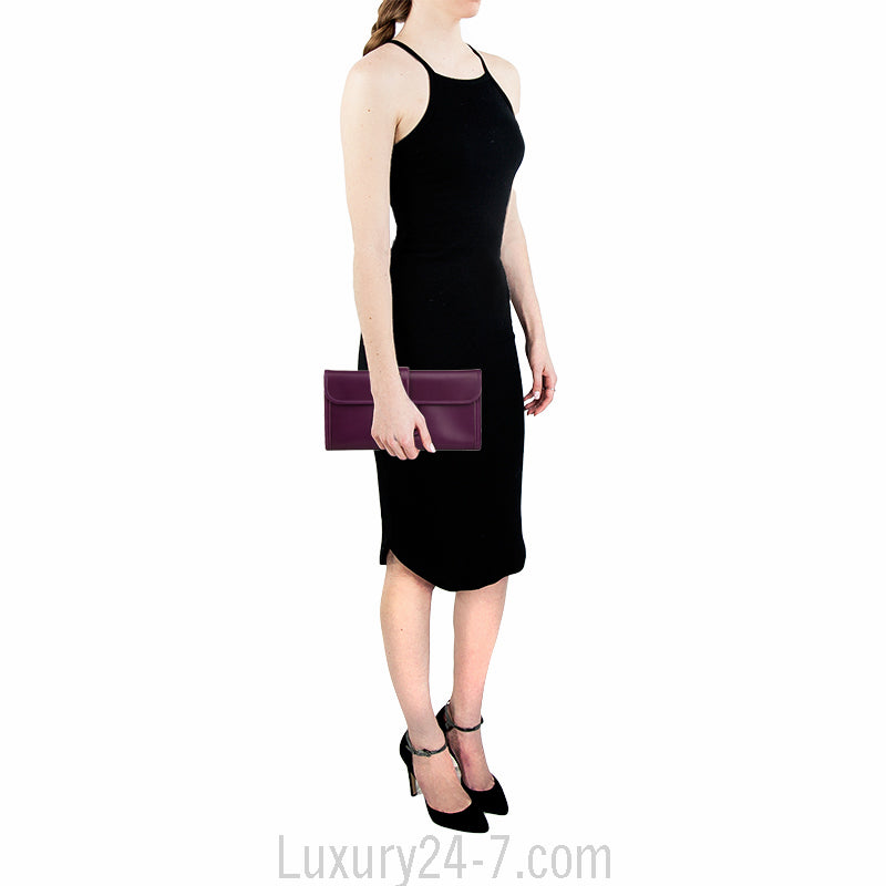 Hermes Violet Jige Elan 29 Clutch Bag