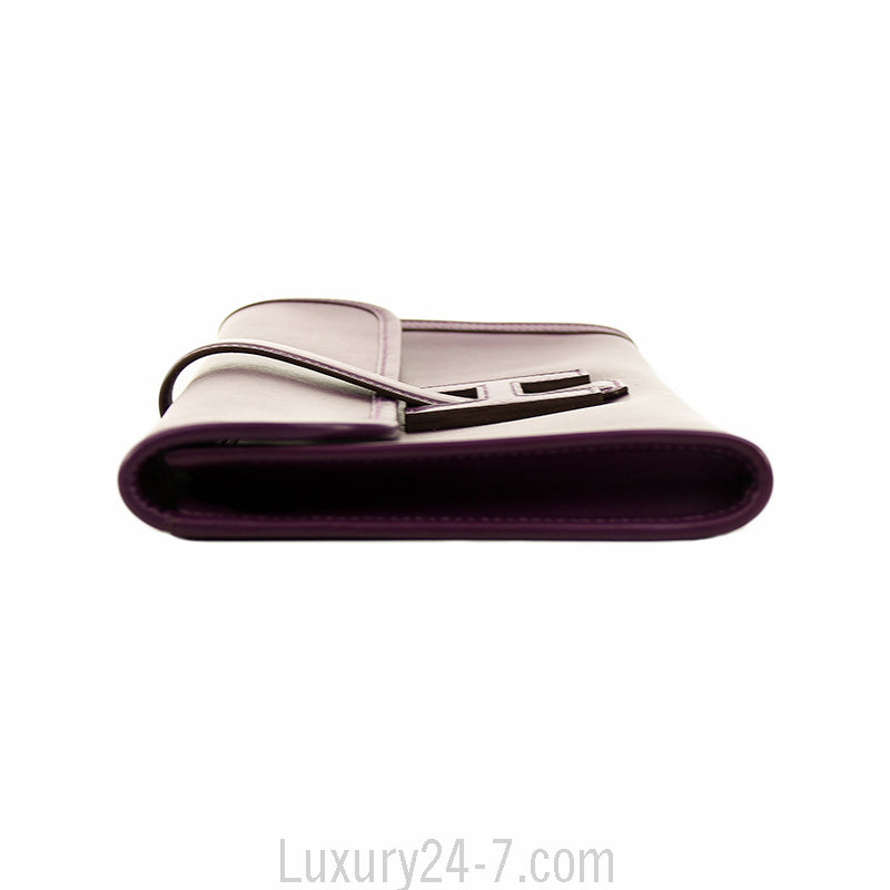 Hermes Violet Jige Elan 29 Clutch Bag