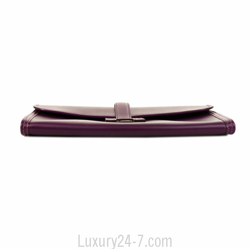 Hermes Violet Jige Elan 29 Clutch Bag