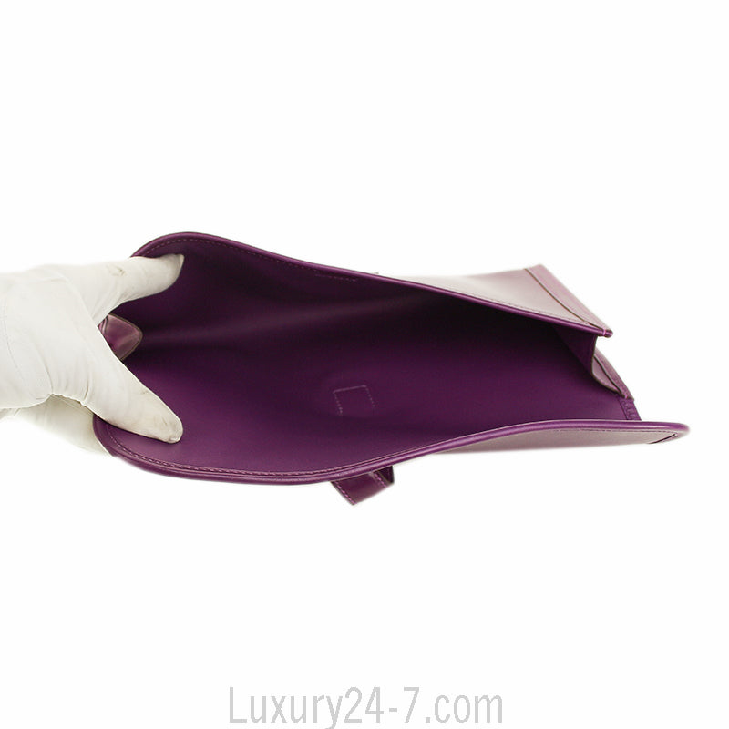 Hermes Violet Jige Elan 29 Clutch Bag