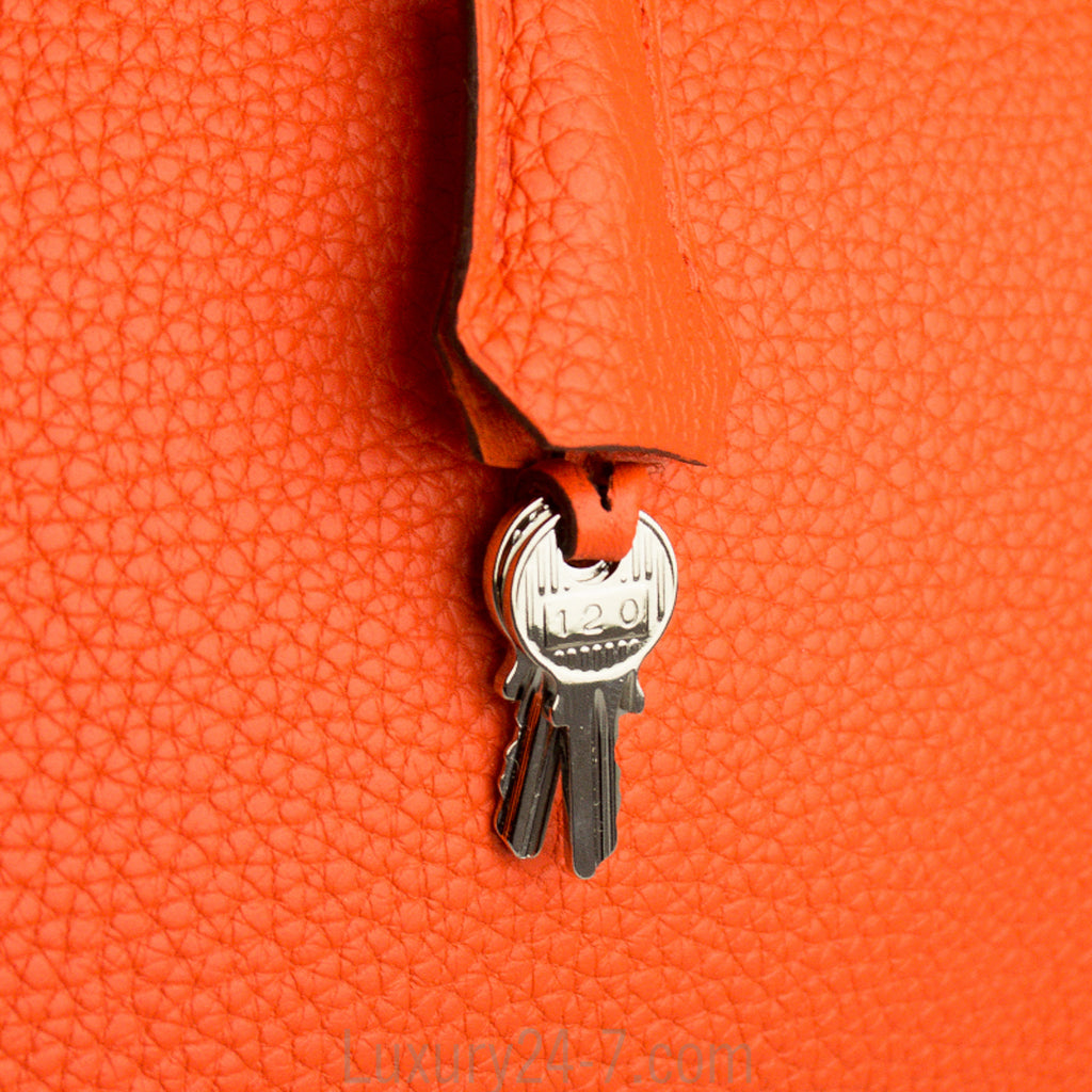 Hermes 30cm Poppy Clemence Birkin Bag