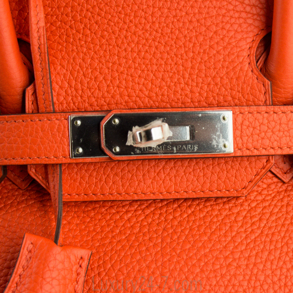 Hermes 30cm Poppy Clemence Birkin Bag