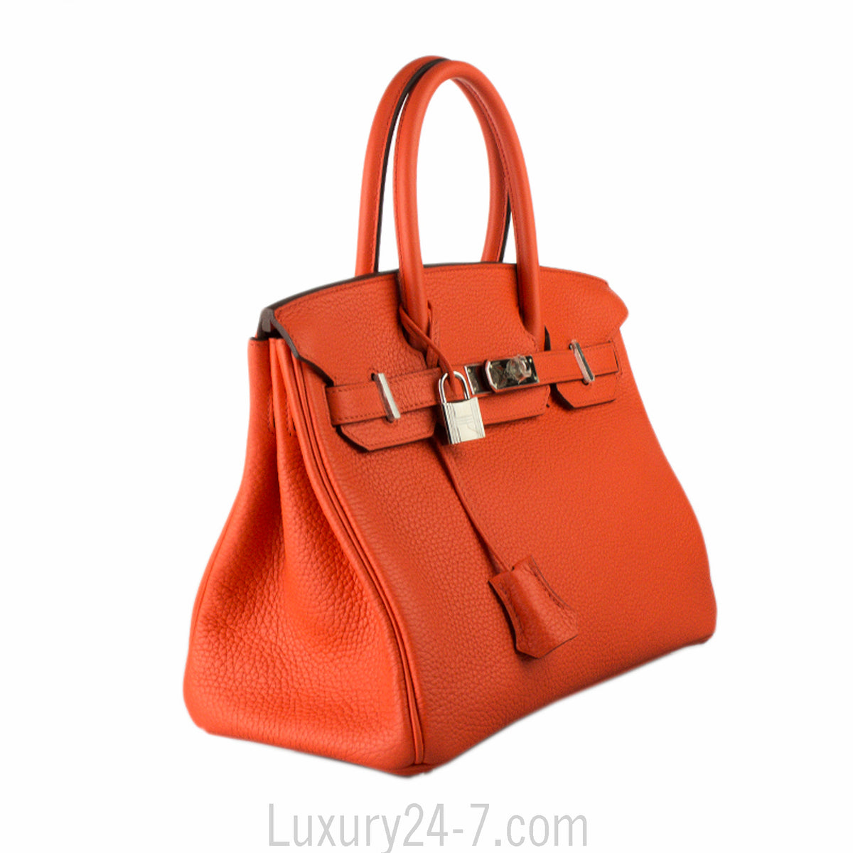 Hermes 30cm Poppy Clemence Birkin Bag