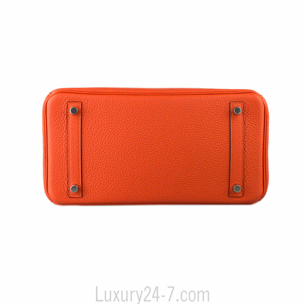 Hermes 30cm Poppy Clemence Birkin Bag
