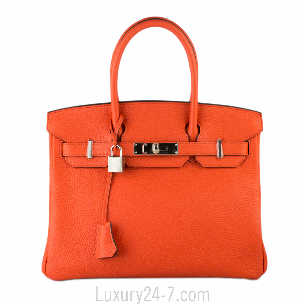 Hermes 30cm Poppy Clemence Birkin Bag