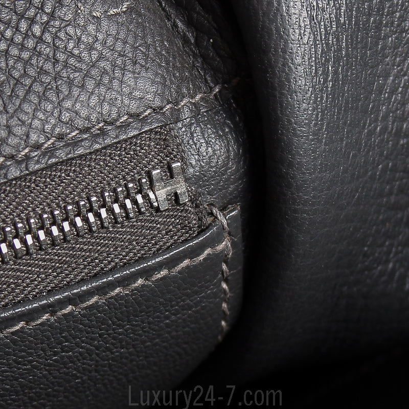 Hermes Graphite Epsom Kelly Sellier 28cm Handbag