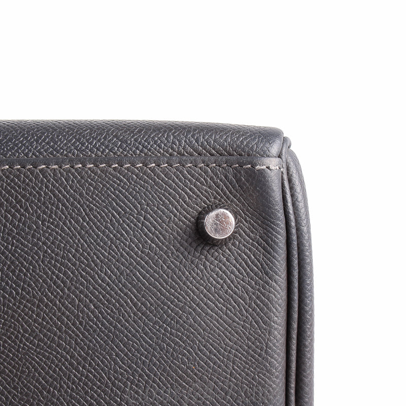 Hermes Graphite Epsom Kelly Sellier 28cm Handbag