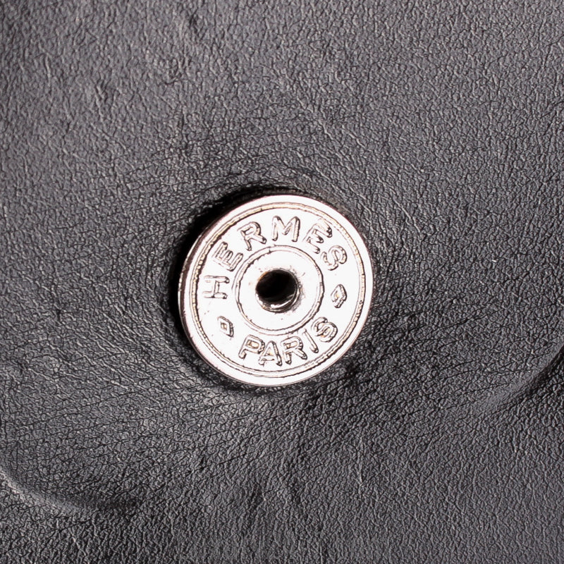 Hermes Black Leather Navette Clutch