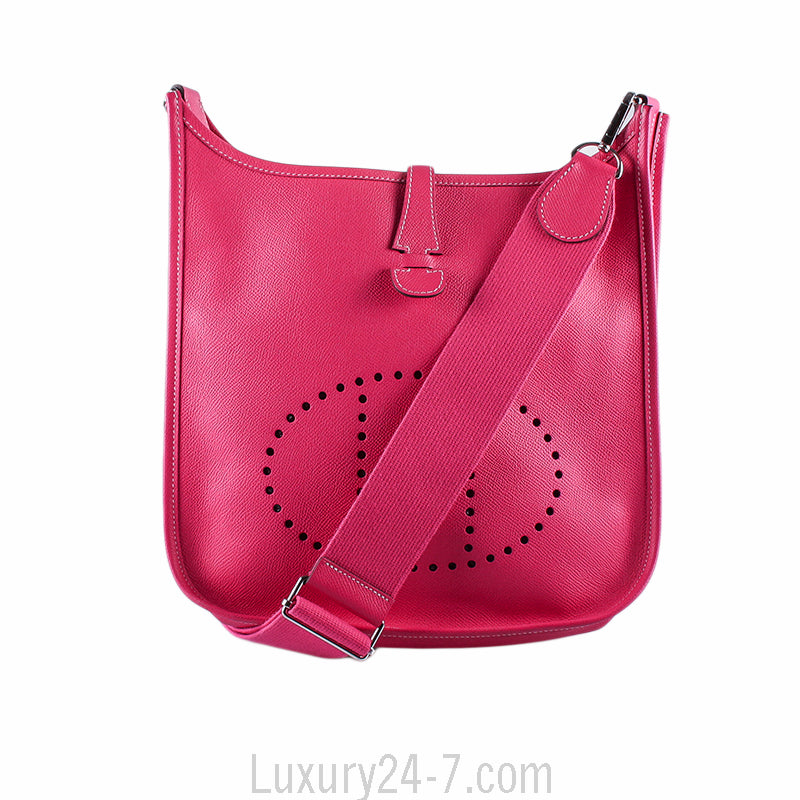 Hermes Rose Tyrien Evelyne III PM Messenger Bag