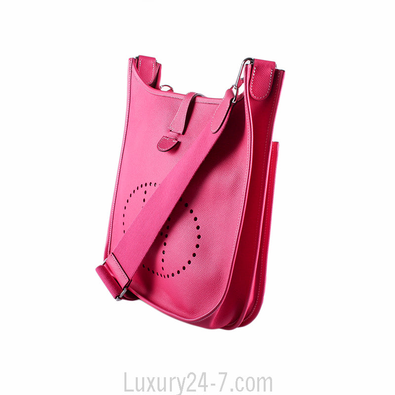 Hermes Rose Tyrien Evelyne III PM Messenger Bag
