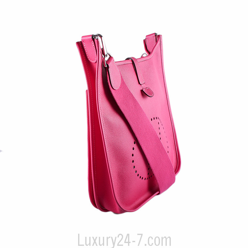 Hermes Rose Tyrien Evelyne III PM Messenger Bag