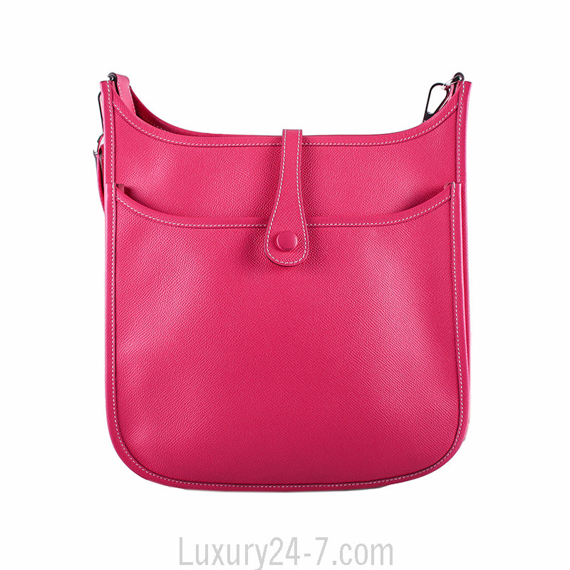 Hermes Rose Tyrien Evelyne III PM Messenger Bag