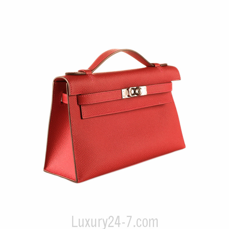 Hermes Epsom Rouge Casaque Kelly Pochette
