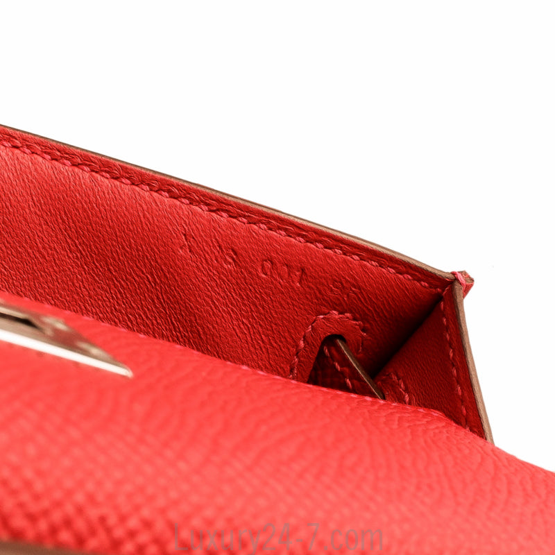 Hermes Epsom Rouge Casaque Kelly Pochette