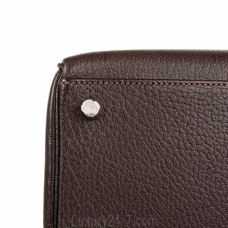 Hermes Cacaon Chevre Mysore Kelly Retourne 32 Bag