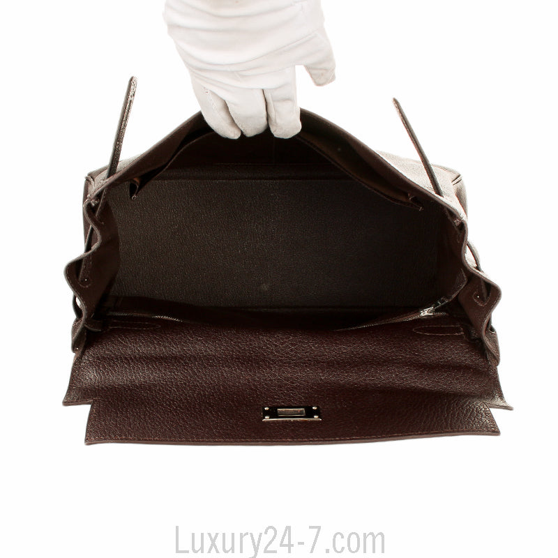 Hermes Cacaon Chevre Mysore Kelly Retourne 32 Bag