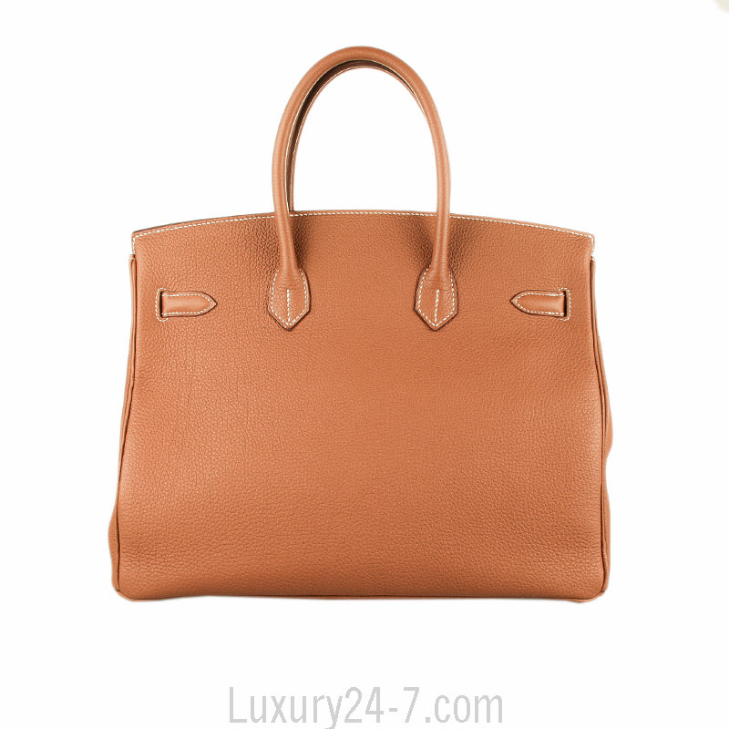 Hermes Gold Togo Birkin 35 Handbag