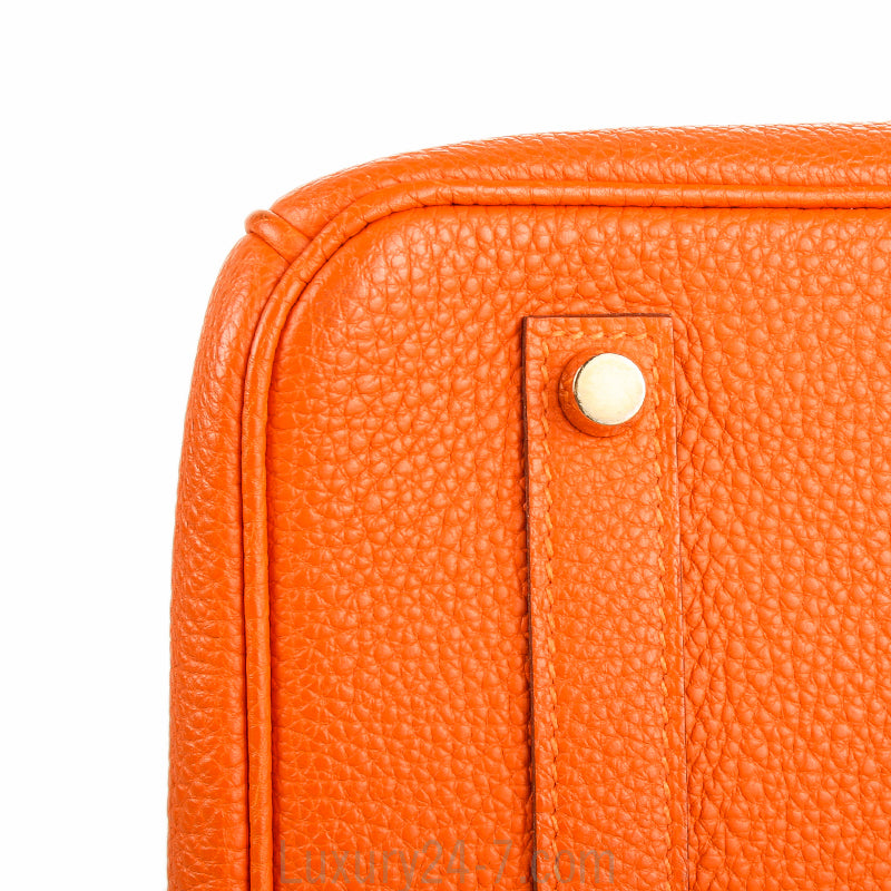 Hermes Orange H Togo Birkin 35 GHW