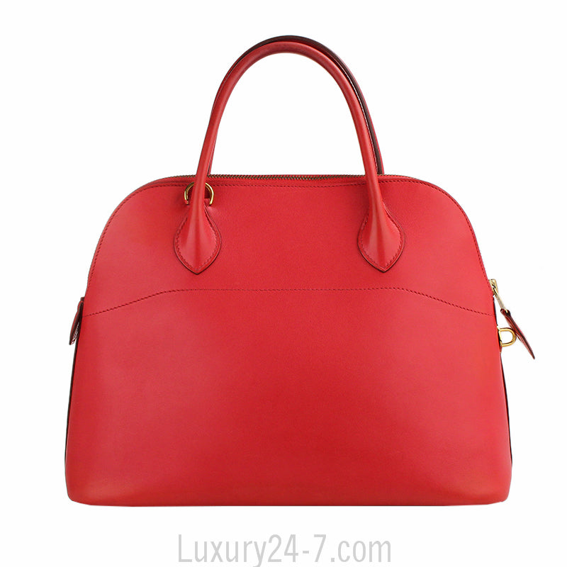 Hermes Rouge Swift Bolide 31 Bag