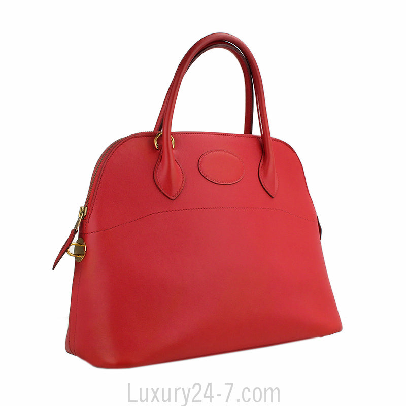 Hermes Rouge Swift Bolide 31 Bag