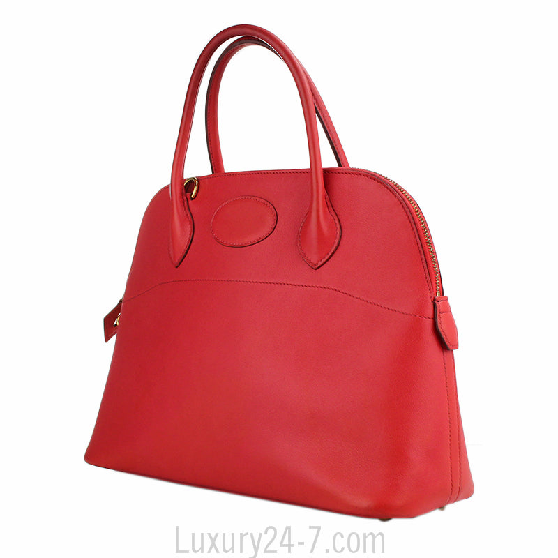 Hermes Rouge Swift Bolide 31 Bag