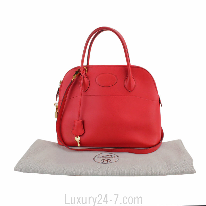 Hermes Rouge Swift Bolide 31 Bag
