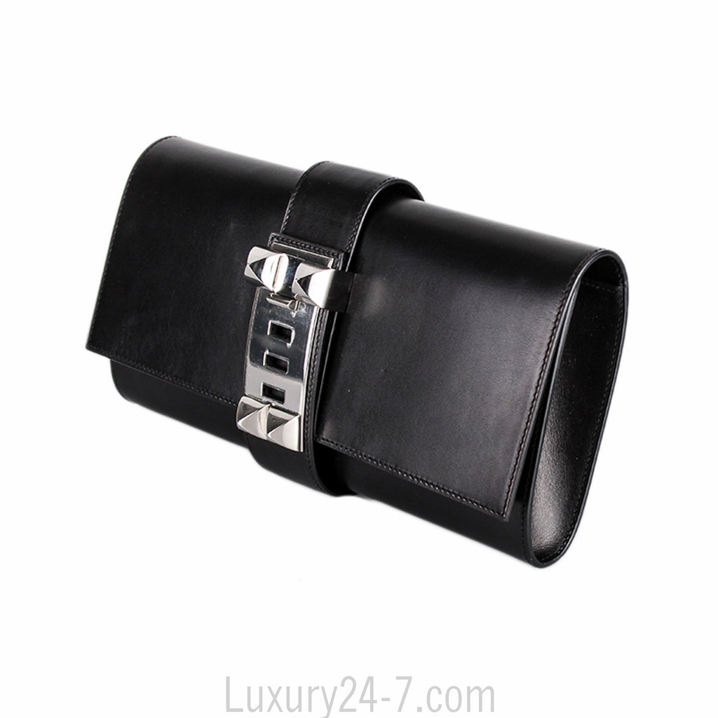 Hermes Black Medor 29 Clutch