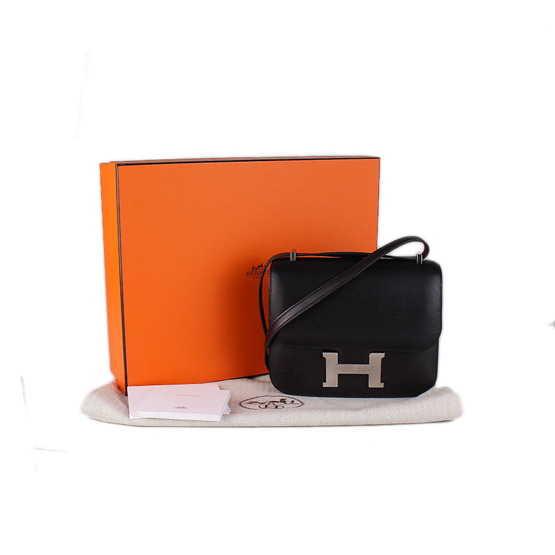 2018 Hermès Noir Black Evercalf Constance III Mini 18