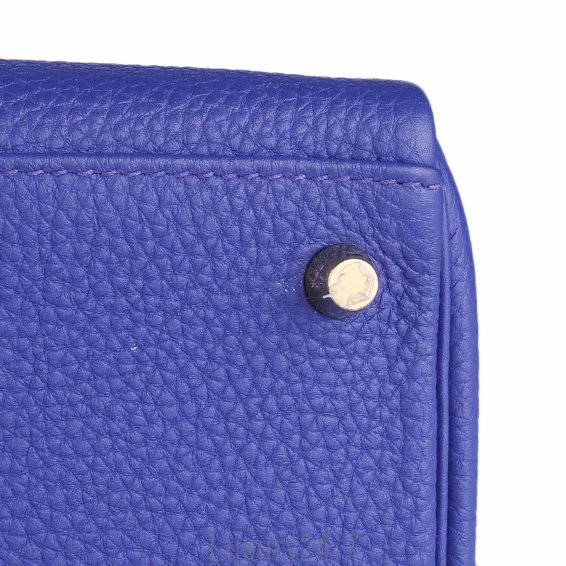 Hermès Blue Electric and Rouge H Togo Kelly 32