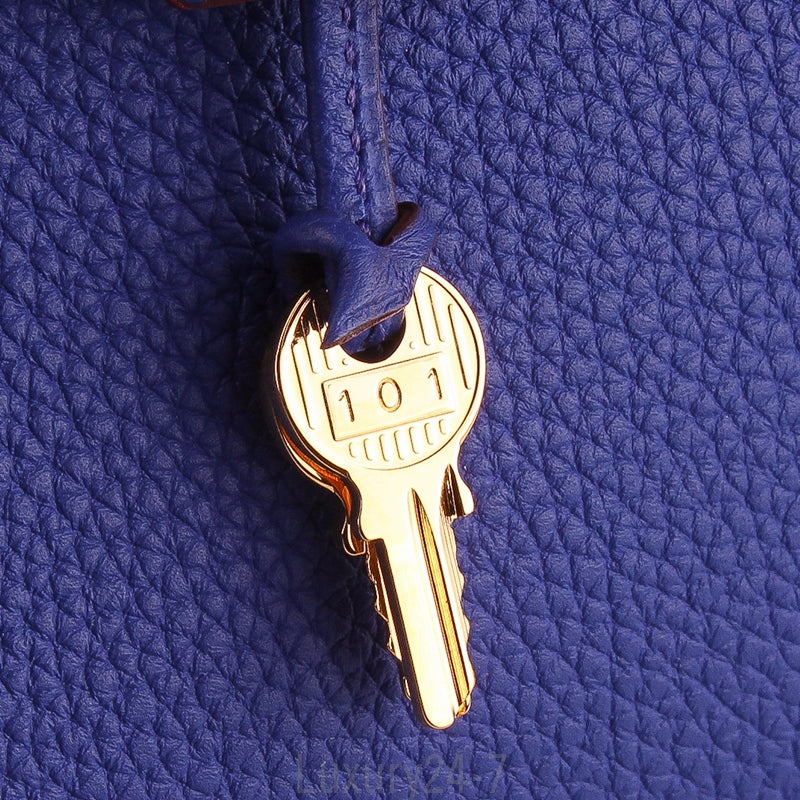 Hermès Blue Electric and Rouge H Togo Kelly 32