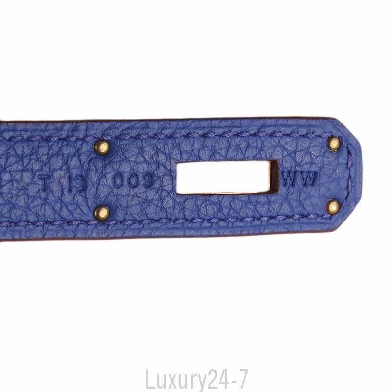 Hermès Blue Electric and Rouge H Togo Kelly 32