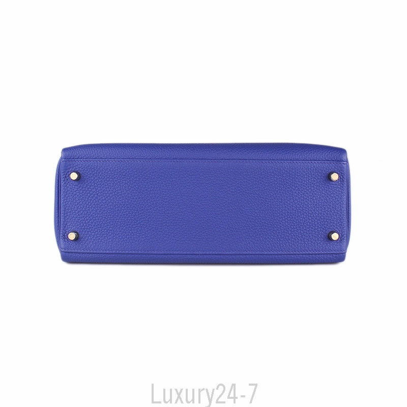 Hermès Blue Electric and Rouge H Togo Kelly 32