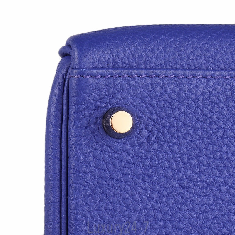Hermès Blue Electric and Rouge H Togo Kelly 32