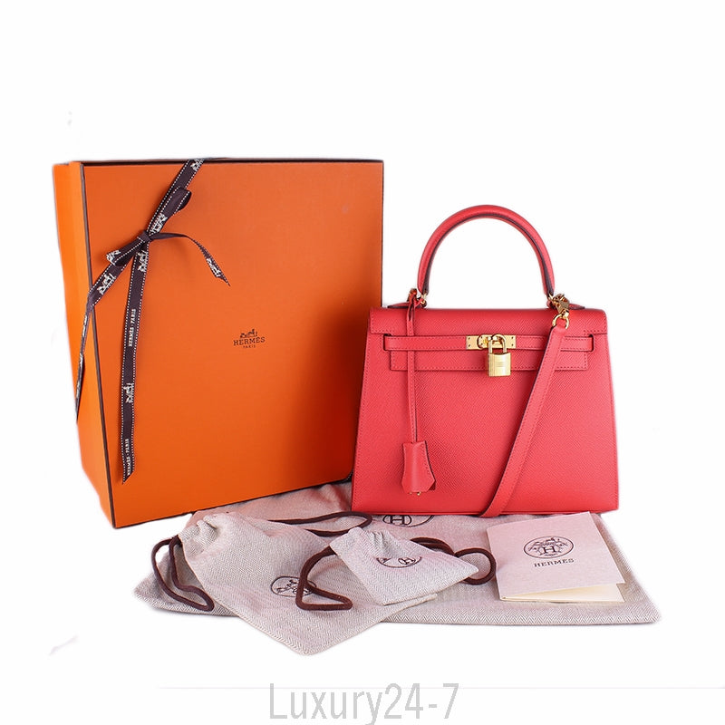 Hermès Rose Jaipur Epsom Kelly Sellier 25