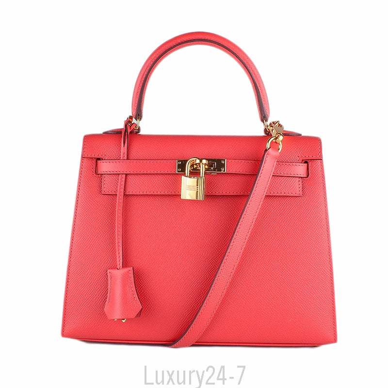 Hermès Rose Jaipur Epsom Kelly Sellier 25