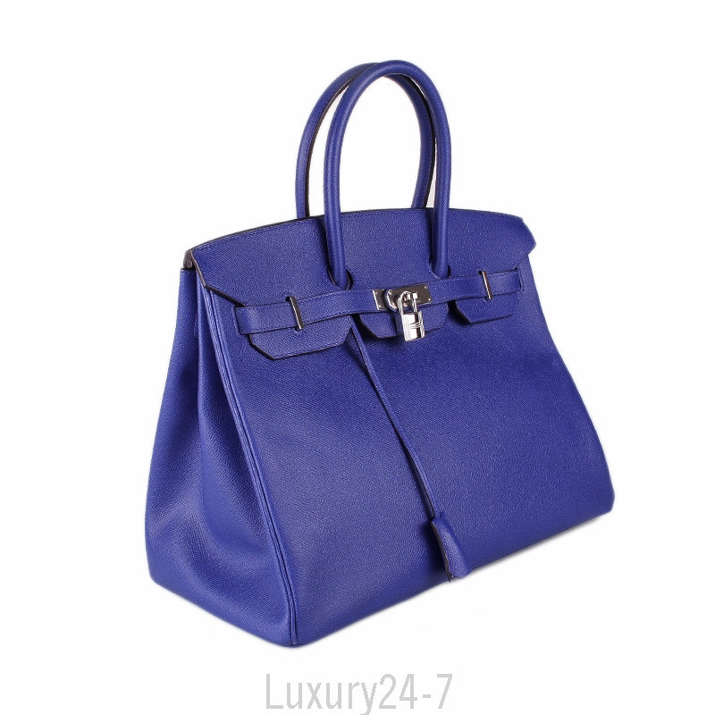 Hermès Blue Electric Epsom Birkin 35