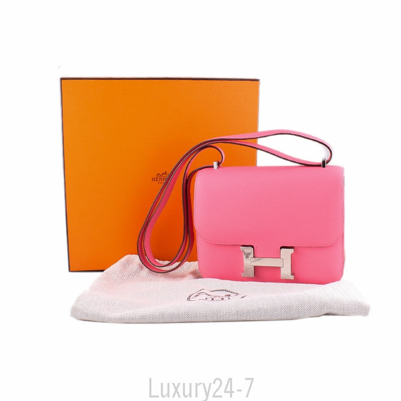 Hermès Rose Azalee Mini  Constance 18
