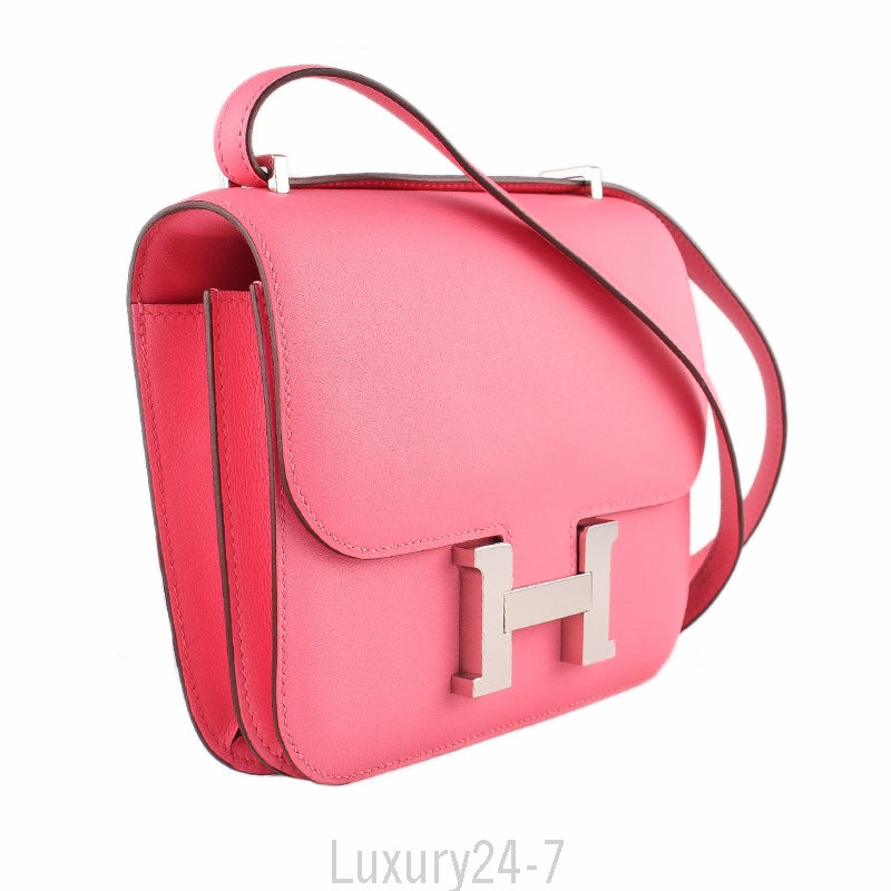 Hermès Rose Azalee Mini  Constance 18