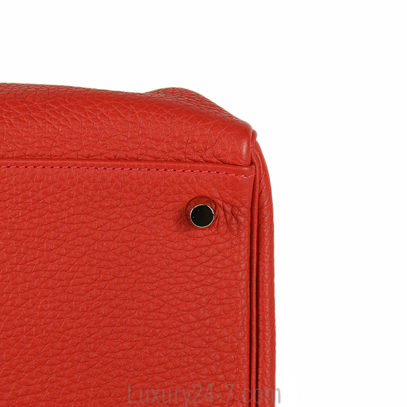 Hermes 35cm Geranium Togo Retourne Kelly Bag GHW
