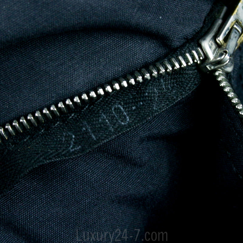 Hermes Black Canvas Messenger Bag