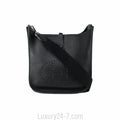 Hermes Evelyne I PM Black Clemence Shoulder Bag