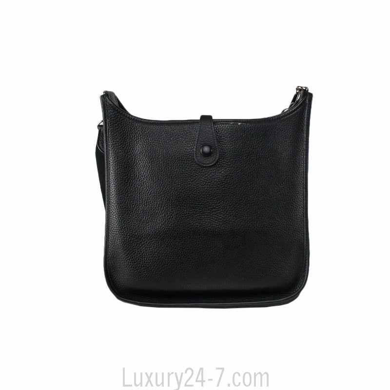 Hermes Evelyne I PM Black Clemence Shoulder Bag