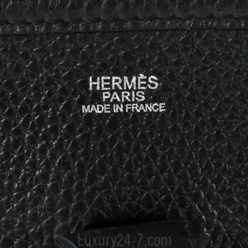Hermes Evelyne I PM Black Clemence Shoulder Bag