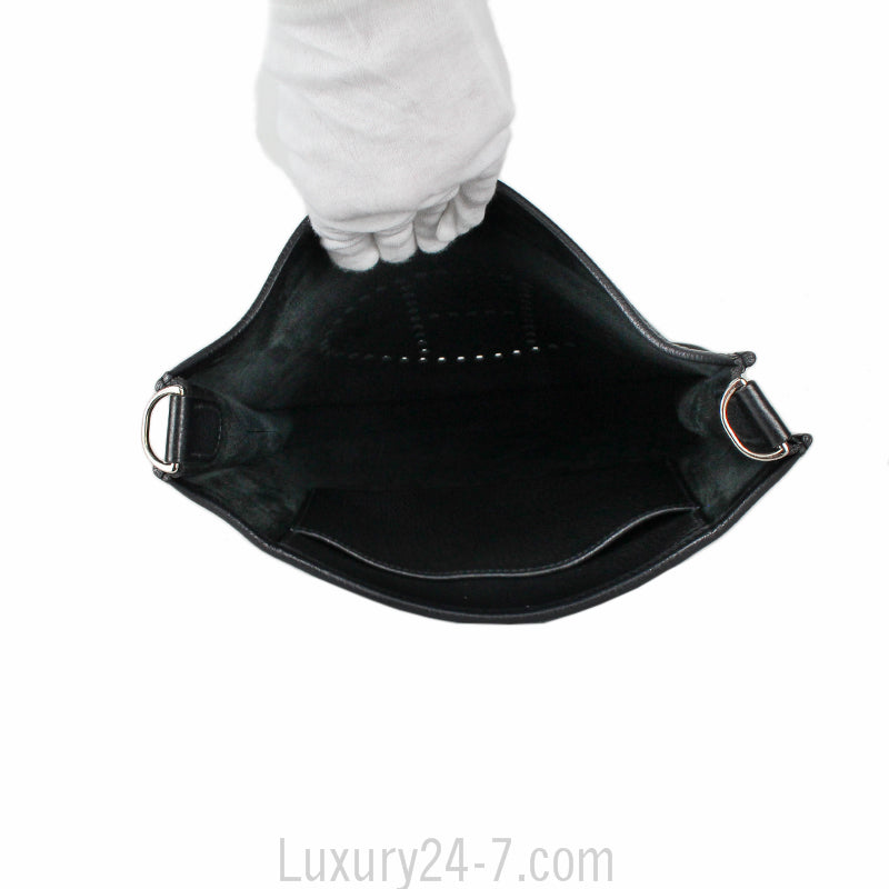 Hermes Evelyne I PM Black Clemence Shoulder Bag