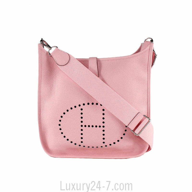 Hermes Clemence Evelyne III GM Rose Sakura NEW