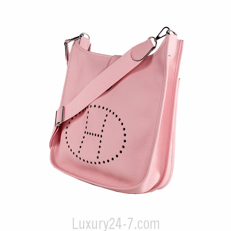 Hermes Clemence Evelyne III GM Rose Sakura NEW