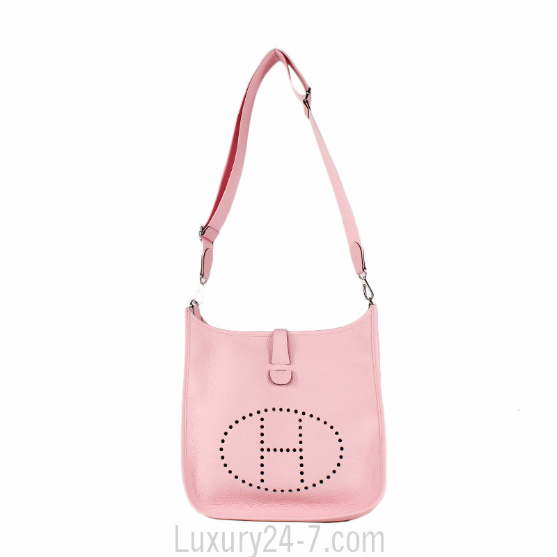 Hermes Clemence Evelyne III GM Rose Sakura NEW