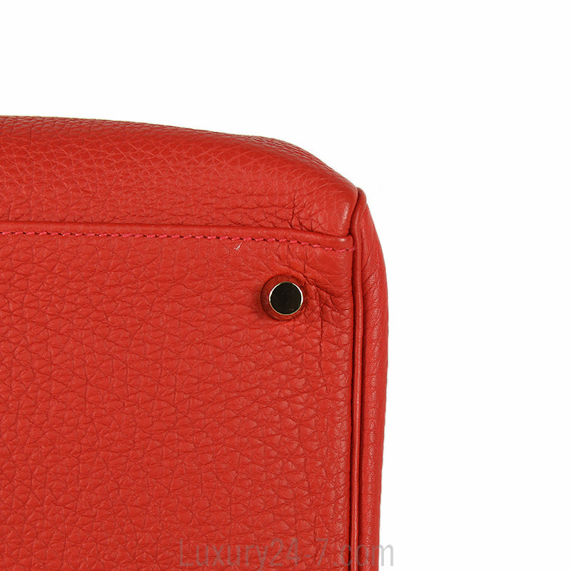Hermes 35cm Geranium Togo Retourne Kelly Bag GHW